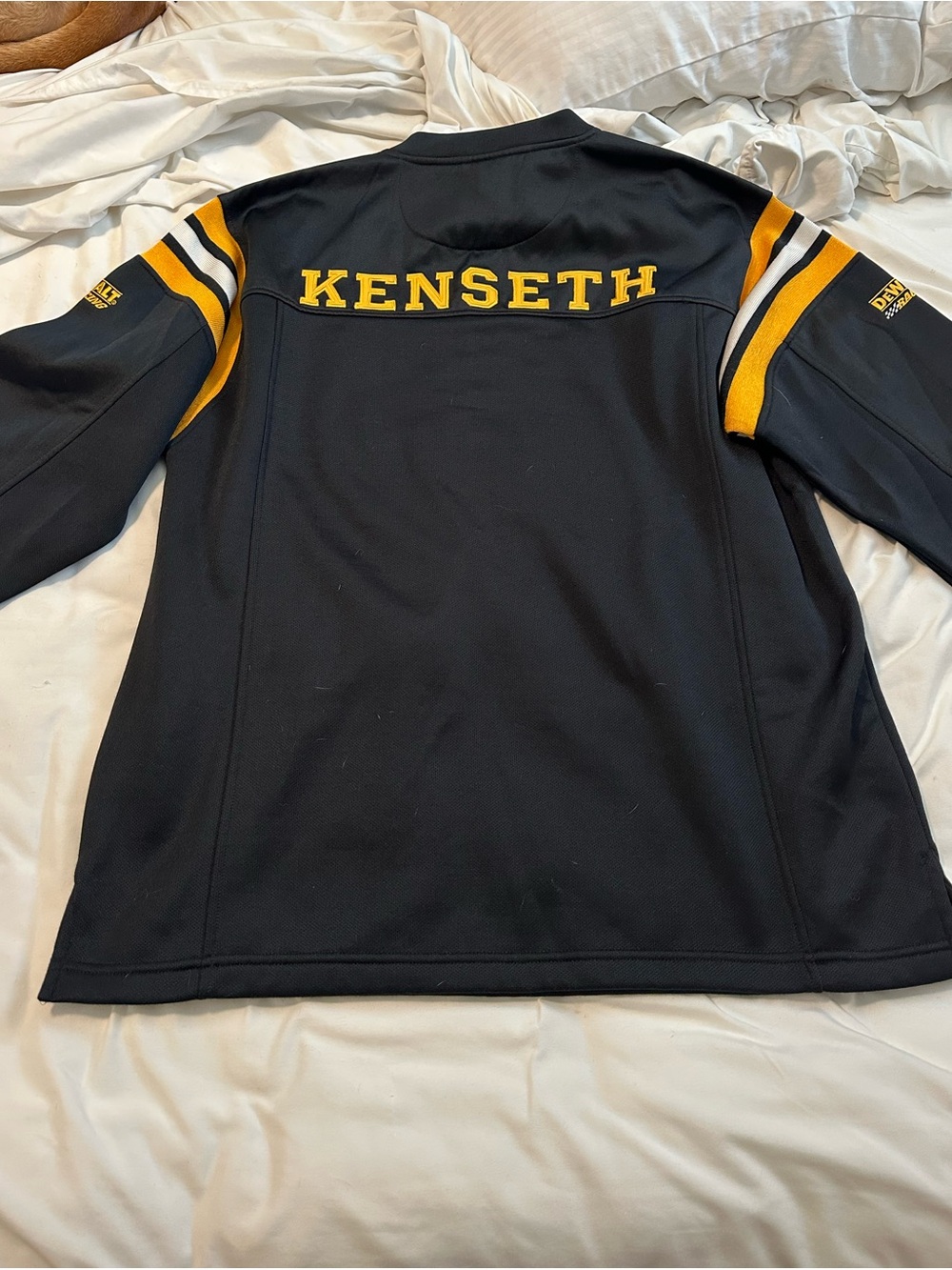 Nascar Black Jacket with Red and Multi-Color Patch